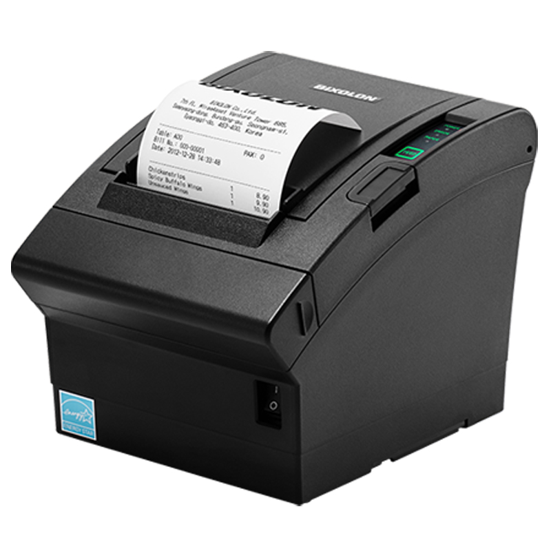 Impresora POS térmica directa SRP-380 de BIXOLON fija una serie de criterios nuevos con respecto a la fiabilidad y la durabilidad de las impresoras - Negro.
