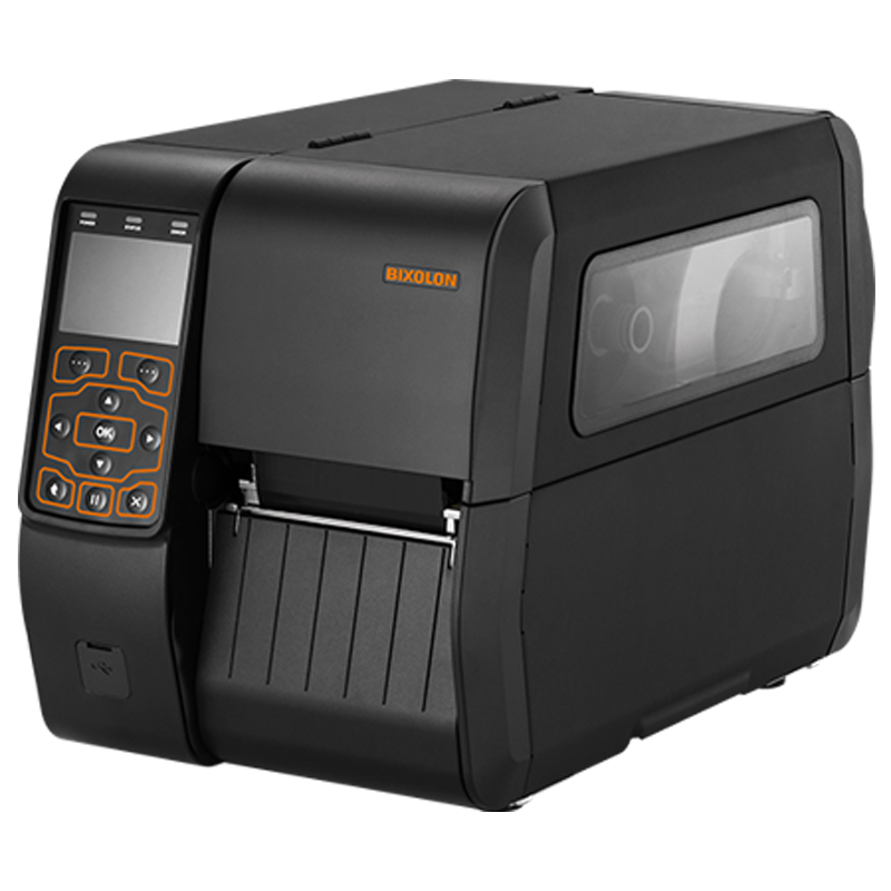 BIXOLON TX5-40 - De 4" (114 mm) es una impresora de etiquetas de escritorio industrial de transferencia térmica de alto rendimiento