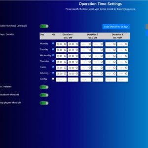 WPITCOM Signage Suite 3 - Tiempos operacion