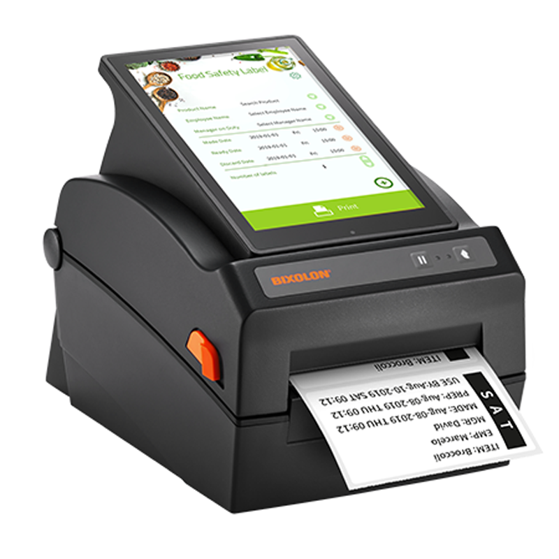 BIXOLON XQ-84 - two-in-one label printing solution, with an 8-inch Android tablet built into a 4-inch (118mm) direct thermal printer - Operation