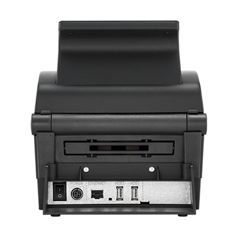 BIXOLON XQ-84 - two-in-one label printing solution, with an 8-inch Android tablet built into a 4-inch (118mm) direct thermal printer - Connectivity - Rear