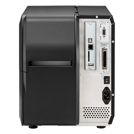 BIXOLON TX5-40 - 4" (114mm) is a high performance thermal transfer industrial desktop label printer - Connectivity - Rear