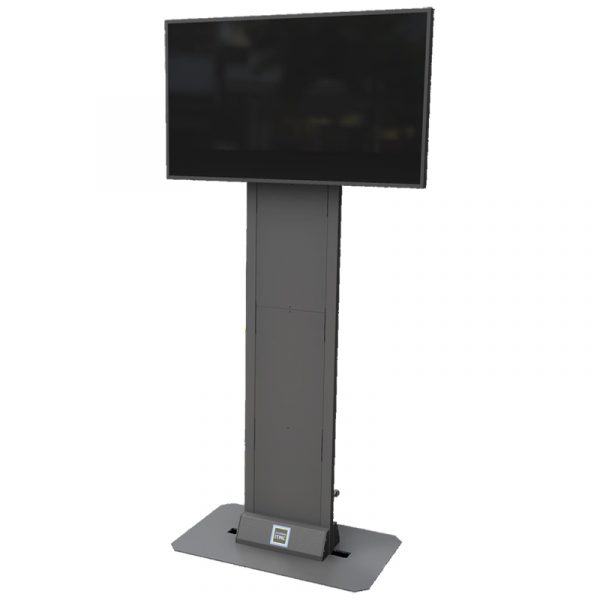 The ITMediaStele 210 is a MUPI presenter with one screen, characterized by a strong, design-oriented structure with good stability.