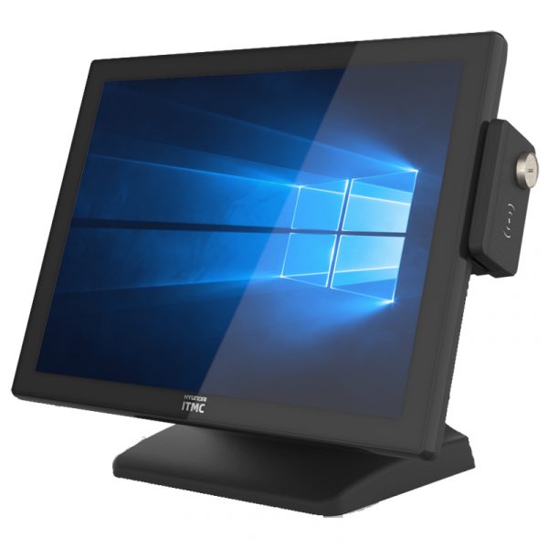 ITMC MediaPOS 800, the new high-performance “15.6” All-In-One: slim; High performance with INTEL® I3-9100TE Quad Core - Front