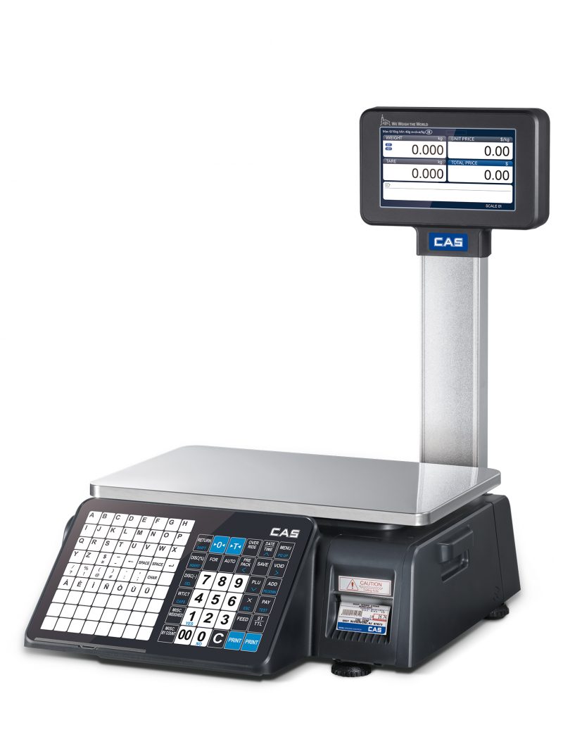CAS Weighing Solutions - CN1 - Labeling Scale - A range of scale printers with enhanced network functionality including a 7" color display