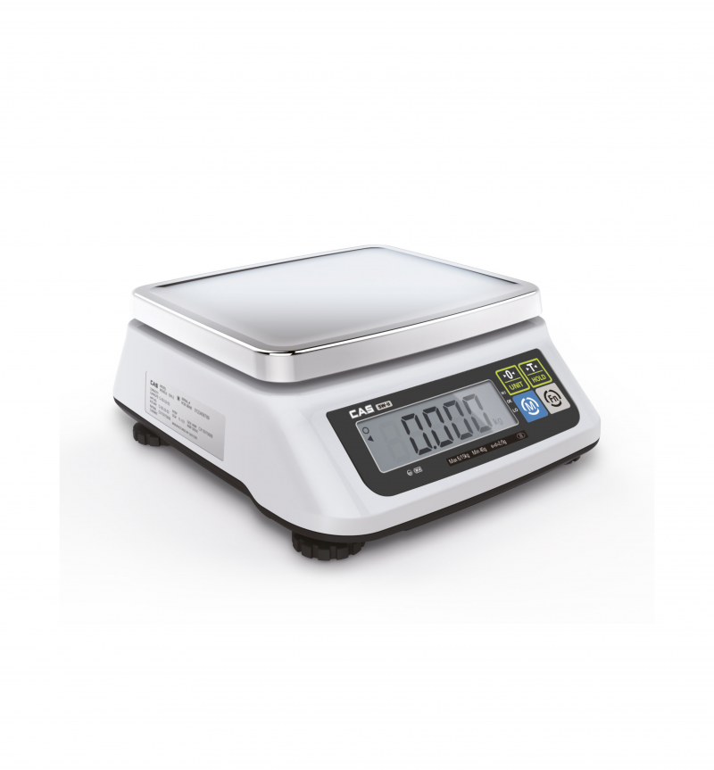 CAS SW-II - Weighing and Counting Scale - maximum weighing capacity up to 30kg ideal for environments that have limited space for a scale - Side