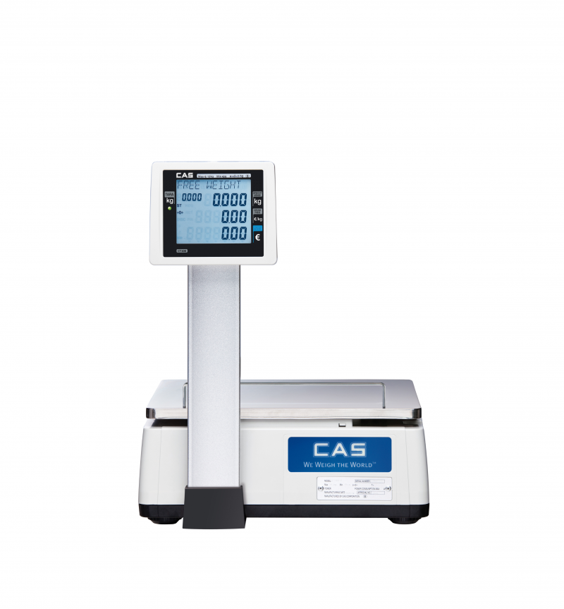 CAS Weighing Solutions - CT100 - Mobile scale with ticket printer - including alphanumeric LCD display with a print speed of 75 mm/sec - Rear
