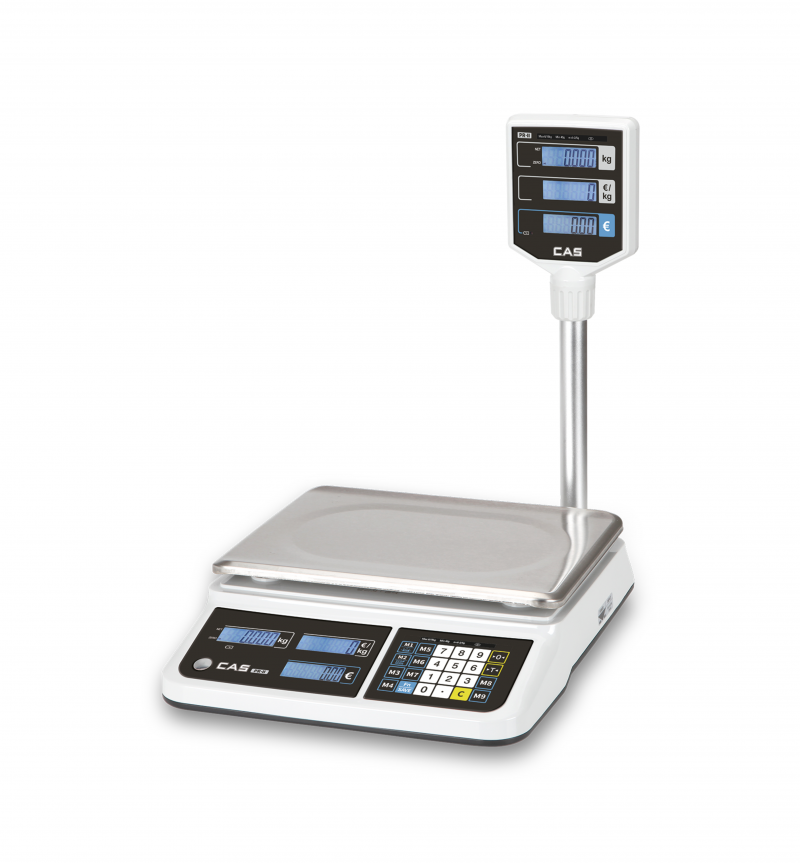 CAS PR-II - Price Calculation Scale - with unit conversion functions, price addition and payment function, conveniently in the POS market - Front