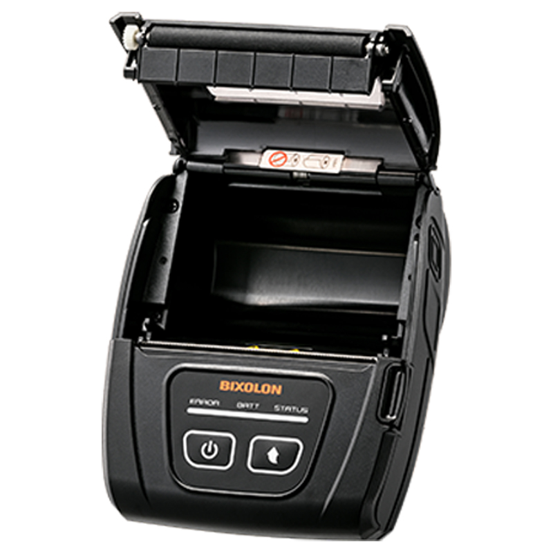 BIXOLON SPP-C300 Tragbarer Drucker – Tragbarer Drucker mit Vorratsrollendurchmesser von bis zu 50 mm, für 3" (80 mm) mobile Belege - Deckel geöffnet