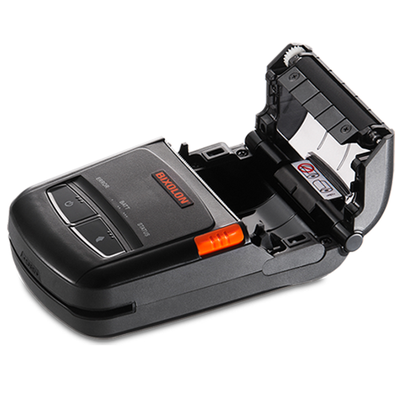 BIXOLON SPP-R210 Tragbarer Drucker - Der kleinste und leichteste in der Branche - Der tragbare USB, Bluetooth und Wi-Fi-Quittungs Ticket- und Ticketdrucker - Abdeckung geöffnet