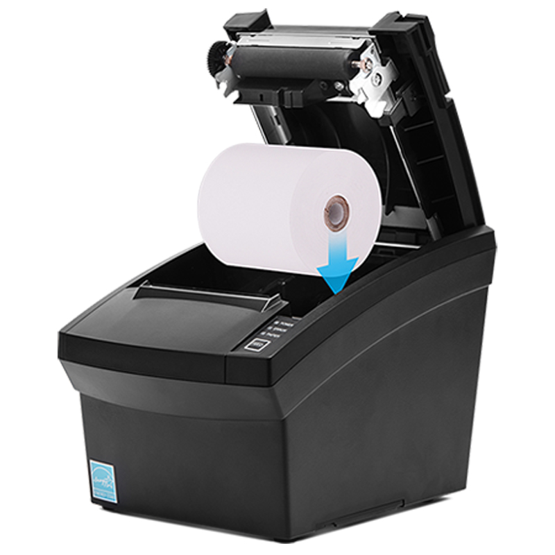 BIXOLON SRP-330II POS-Drucker – Langlebig und kostengünstig – ein hochwertiger, funktionsreicher, sparsamer 3-Zoll-Thermodirekt-POS-Drucker - Abdeckung offen