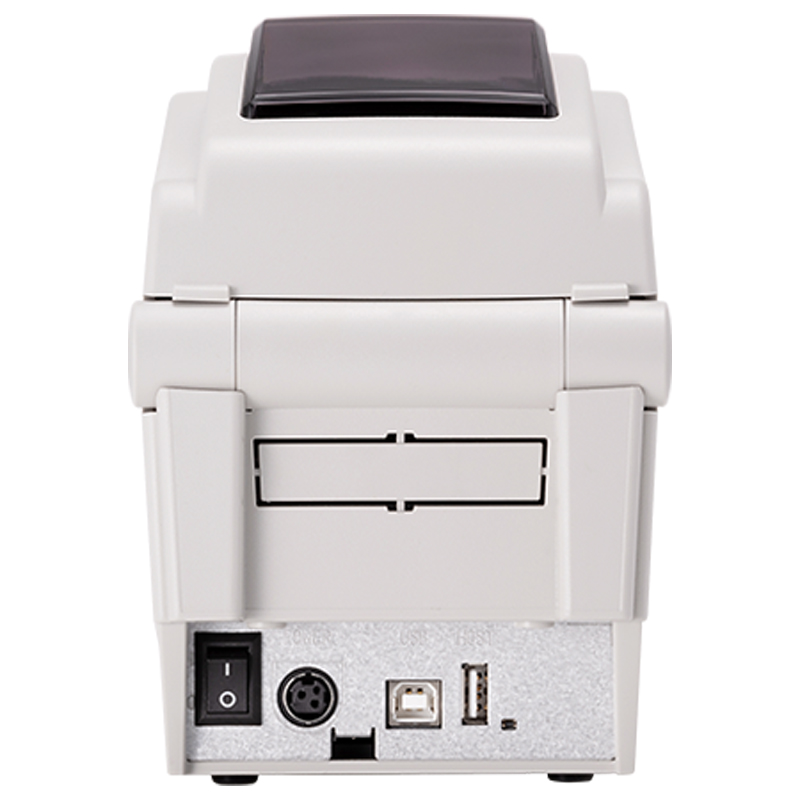 BIXOLON SLP-DX220 Etikettendrucker – Schlankes Profil und hohe Leistung – Der 2-Zoll-Thermodirekt-Barcode- und Etikettendrucker – Rückseite – Konnektivität