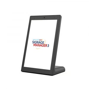WITCOM Touch Tab 100-10-V-A Gastro Tabletop Touch Display with stand for order taking or service advertising - Front View