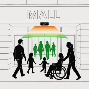 WPITCOM AI People Counter for WPITCOM Signage Manager 3 - Mall Entrance