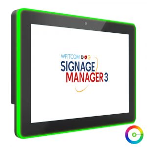 WPITCOM LED Touch Tab 135-15-H-A Android LED Edge WXGA 15,6" Touch Display for attractive advertising or order taking - Front